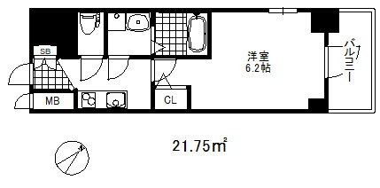 兵庫県神戸市兵庫区西上橘通１ 神戸駅 1K マンション 賃貸物件詳細