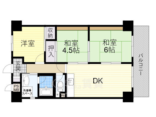 大阪府大阪市淀川区新北野２ 塚本駅 3DK マンション 賃貸物件詳細