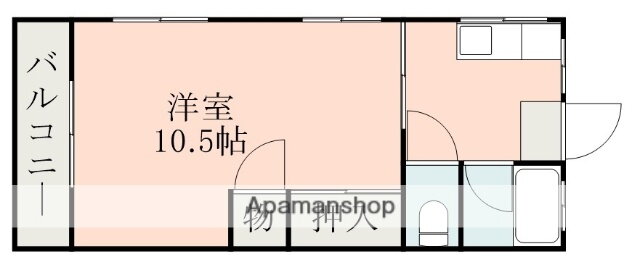 熊本県熊本市中央区島崎１ 段山町駅 1K アパート 賃貸物件詳細