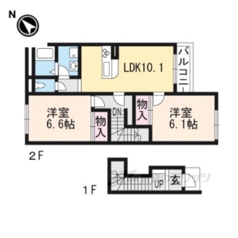 滋賀県守山市欲賀町 守山駅 2LDK アパート 賃貸物件詳細