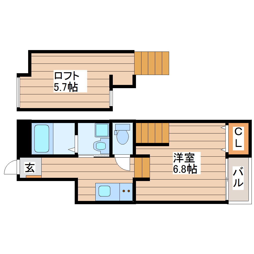 宮城県仙台市太白区郡山７ 太子堂駅 1K アパート 賃貸物件詳細