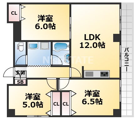 兵庫県神戸市兵庫区門口町 兵庫駅 3LDK マンション 賃貸物件詳細