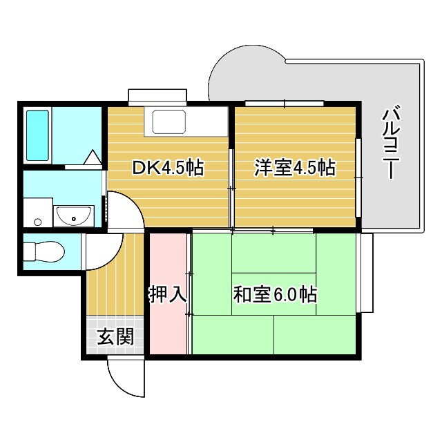 信和マンション 5階 2DK 賃貸物件詳細