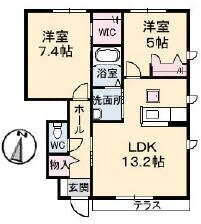 岡山県倉敷市連島中央３ 弥生駅 2LDK アパート 賃貸物件詳細