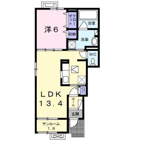 富山県富山市藤木 越中荏原駅 1LDK アパート 賃貸物件詳細