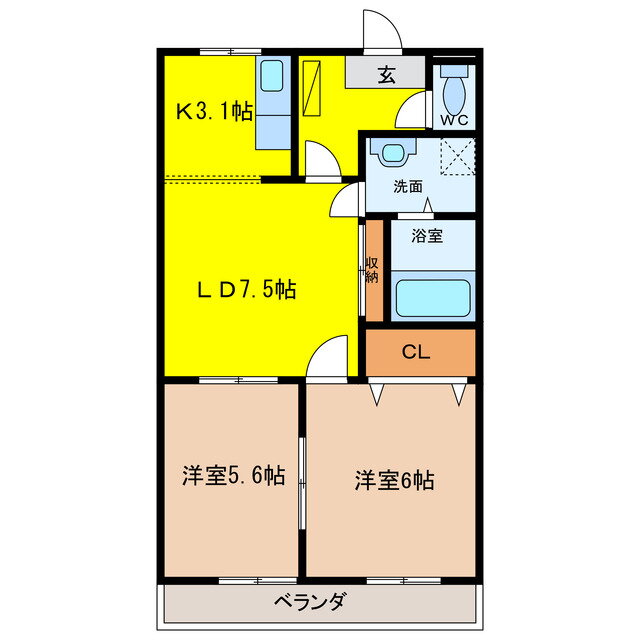岐阜県羽島郡岐南町徳田６ 笠松駅 2LDK アパート 賃貸物件詳細