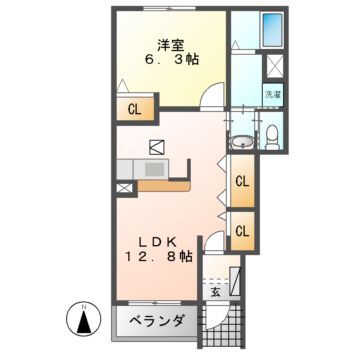 岐阜県加茂郡川辺町下川辺 古井駅 1LDK アパート 賃貸物件詳細