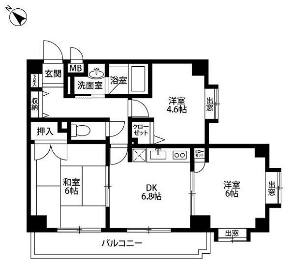 東京都武蔵村山市三ツ藤２ 昭島駅 3DK マンション 賃貸物件詳細