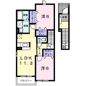 長野県上田市五加 中塩田駅 2LDK アパート 賃貸物件詳細