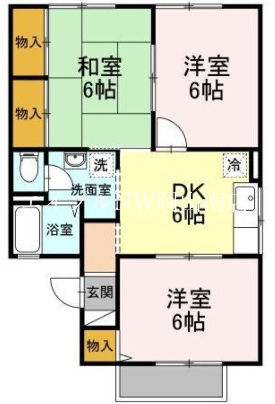 岡山県岡山市北区西古松１ 大元駅 3DK アパート 賃貸物件詳細