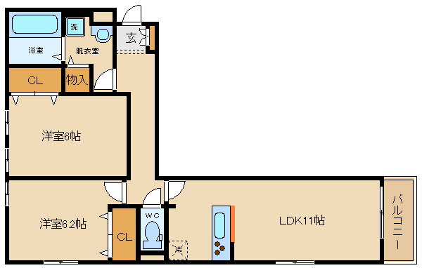 大阪府藤井寺市野中５ 藤井寺駅 2LDK アパート 賃貸物件詳細