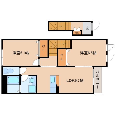 奈良県北葛城郡河合町大字西穴闇 佐味田川駅 2LDK アパート 賃貸物件詳細