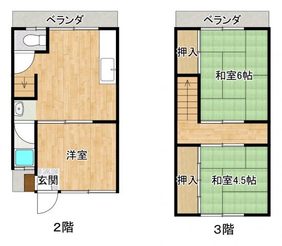 和歌山県田辺市高雄２ 紀伊田辺駅 3DK アパート 賃貸物件詳細