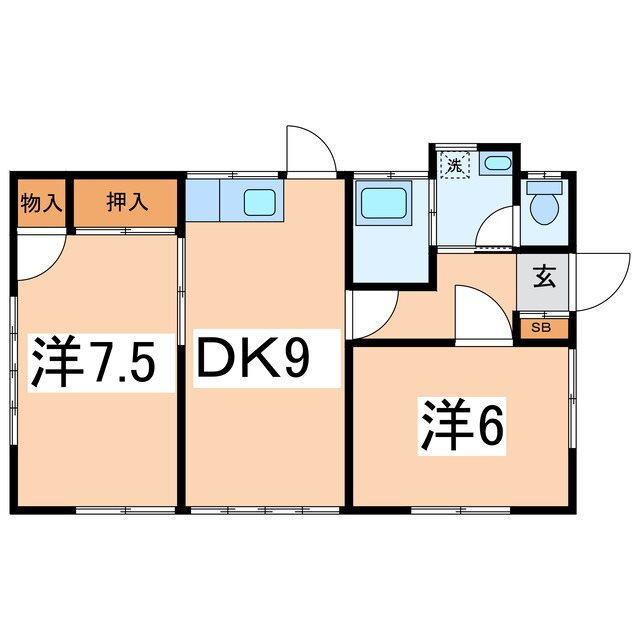 山梨県甲府市宮原町 国母駅 2DK 一戸建て 賃貸物件詳細