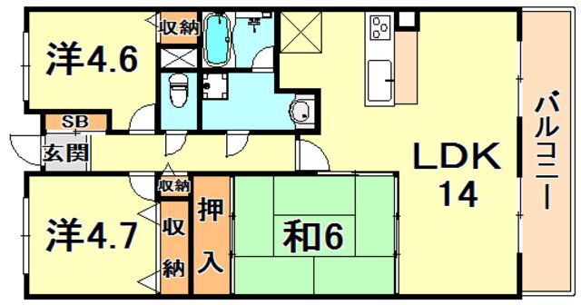 兵庫県神戸市長田区林山町 長田駅 3LDK マンション 賃貸物件詳細