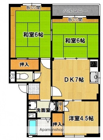 広島県広島市西区田方１ 草津駅 3DK アパート 賃貸物件詳細