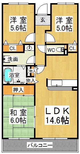 王塚東シティコート 3階 3LDK 賃貸物件詳細