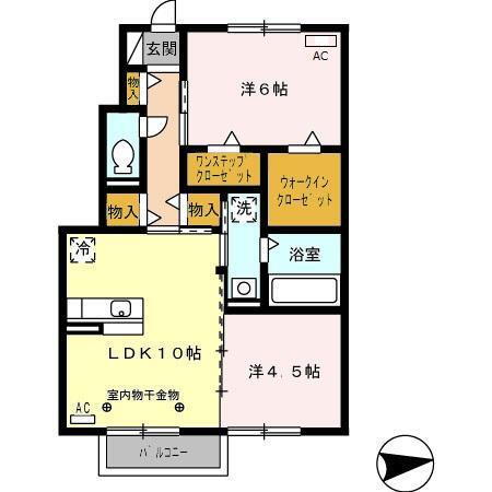 愛知県豊田市井上町１ 猿投駅 2LDK アパート 賃貸物件詳細