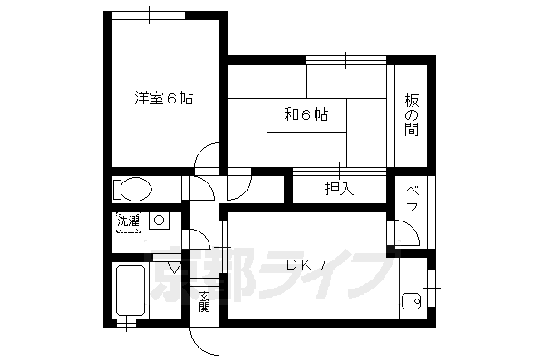 京都府長岡京市今里２ 長岡天神駅 2DK アパート 賃貸物件詳細