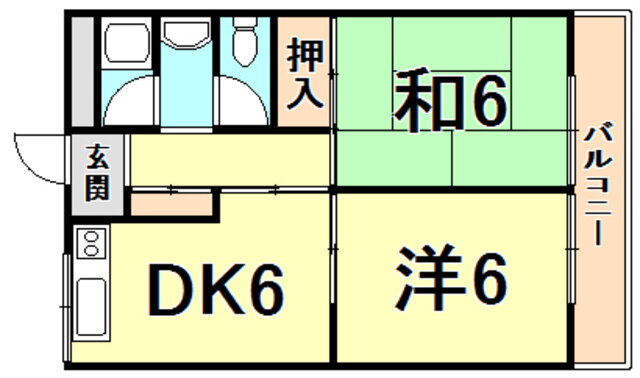 兵庫県西宮市甲子園五番町 甲子園駅 2DK マンション 賃貸物件詳細