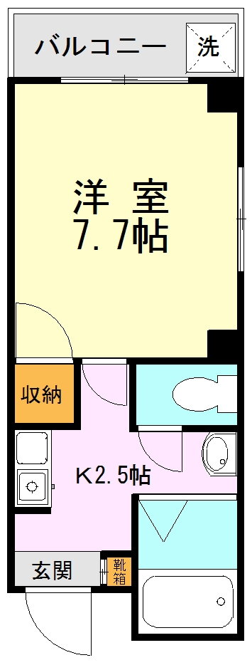 熊本県熊本市中央区新屋敷２ 藤崎宮前駅 1K マンション 賃貸物件詳細