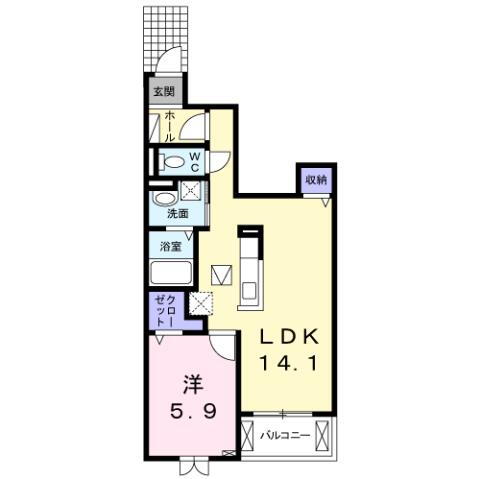 熊本県熊本市南区城南町下宮地 富合駅 1LDK アパート 賃貸物件詳細