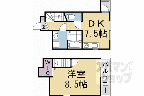 ベレーザ等持院Ｉ 2階 1DK 賃貸物件詳細