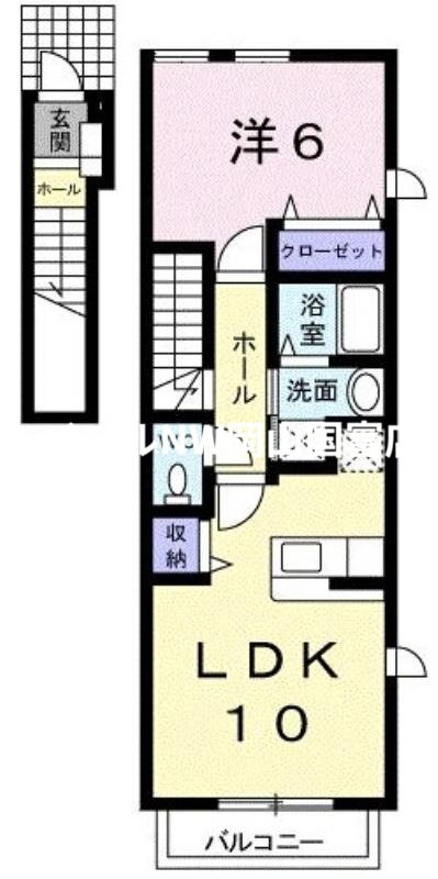 岡山県岡山市中区神下 東岡山駅 1LDK アパート 賃貸物件詳細