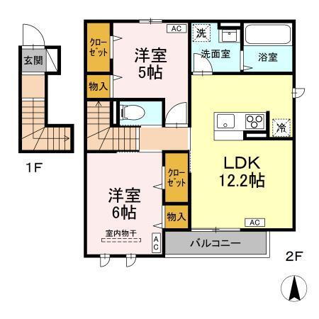 東京都三鷹市深大寺２ 武蔵境駅 2LDK アパート 賃貸物件詳細