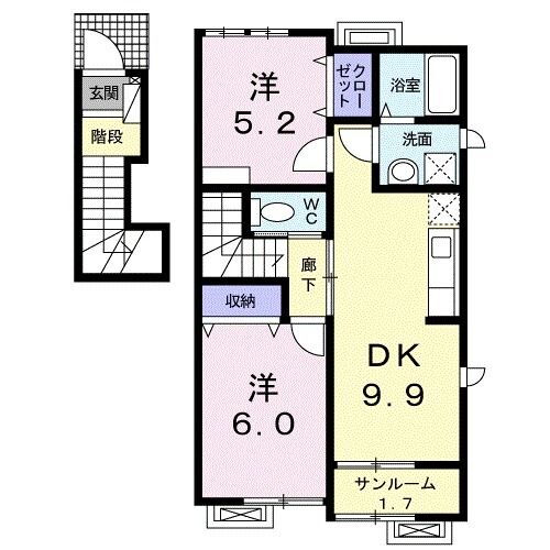 福井県大野市右近次郎 越前大野駅 2DK アパート 賃貸物件詳細