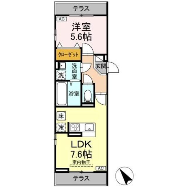 Ｄ－ＲＯＯＭ松木Ａ 1階 1LDK 賃貸物件詳細