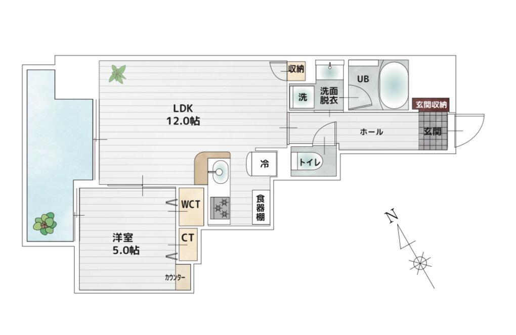 ＢＡＵＨＡＵＳ大手町　ＮＯ．１７ 3階 1LDK 賃貸物件詳細