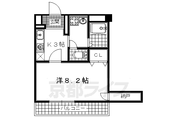 京都府宇治市槇島町南落合 小倉駅 1K マンション 賃貸物件詳細