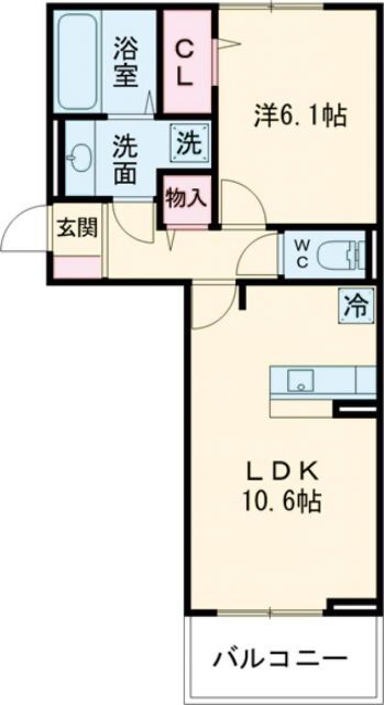 福岡県北九州市若松区用勺町 奥洞海駅 1LDK アパート 賃貸物件詳細