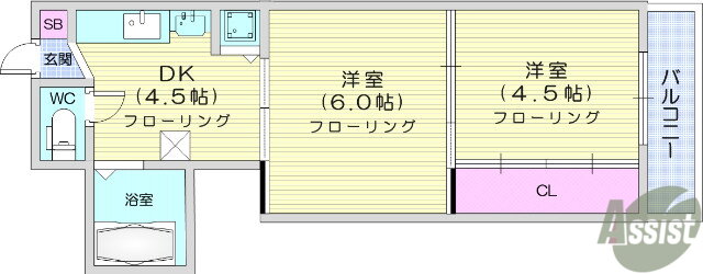 宮城県仙台市青葉区小田原６ 東照宮駅 2DK マンション 賃貸物件詳細