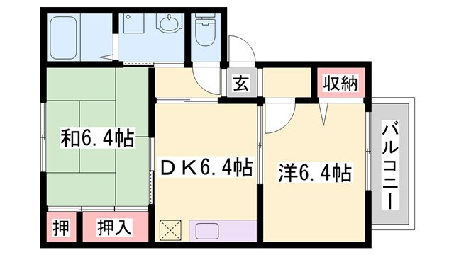 兵庫県小野市神明町 小野駅 2DK アパート 賃貸物件詳細