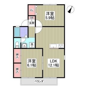 千葉県千葉市緑区おゆみ野６ 鎌取駅 2LDK アパート 賃貸物件詳細