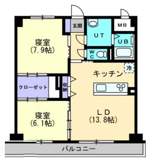 岡山県岡山市北区一宮 2LDK マンション 賃貸物件詳細