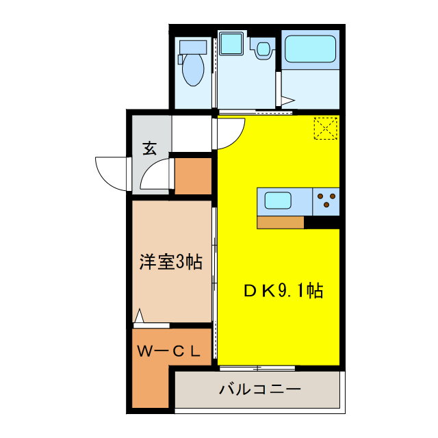 岐阜県岐阜市加納徳川町 名鉄岐阜駅 1DK アパート 賃貸物件詳細