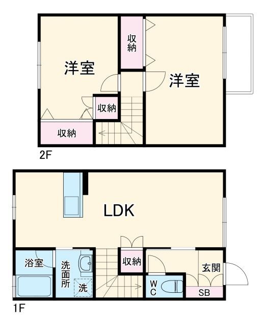 カーサ・ミツルギ 2LDK 賃貸物件詳細