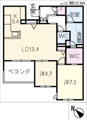 ユートレア　Ｎ棟 3階 2LDK 賃貸物件詳細