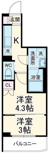 ブライズ二子新地 1階 2K 賃貸物件詳細