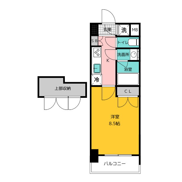 ＣＬＵＢ　ＯＲＩＥＮＴ　ＢＬＤ　Ｎｏ．８８　ＭＡＲＩＮＡＧＡＴＥ　ＳＵ 6階 1K 賃貸物件詳細