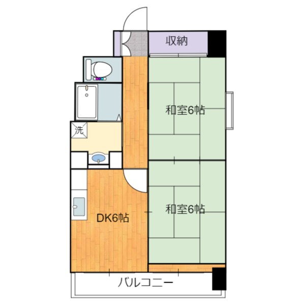 ベルソーレ木ノ下 9階 2DK 賃貸物件詳細