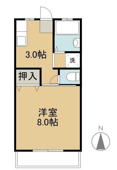 岡山県倉敷市松島 中庄駅 1K アパート 賃貸物件詳細