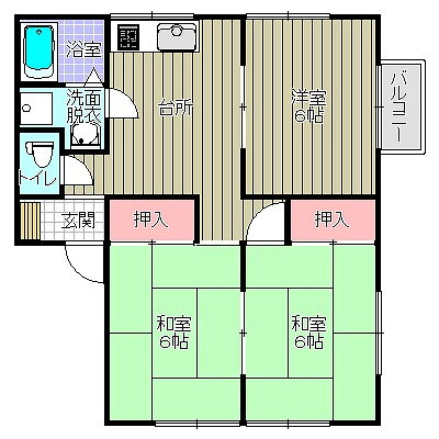 山形県酒田市亀ケ崎７ 酒田駅 3DK アパート 賃貸物件詳細