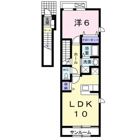 サンテェラス 2階 1LDK 賃貸物件詳細