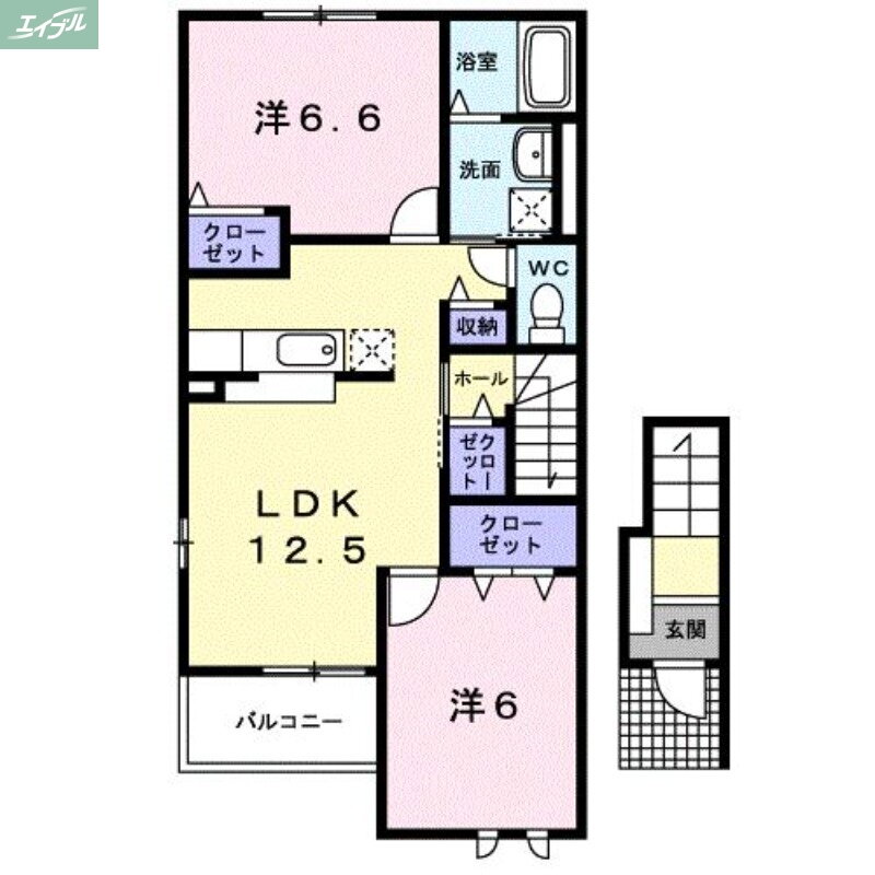 岡山県岡山市北区東花尻 庭瀬駅 2LDK アパート 賃貸物件詳細