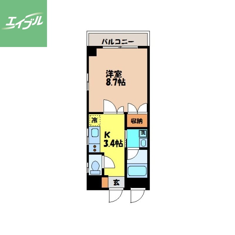 ＣＯＵＲＡＧＥ 4階 1K 賃貸物件詳細