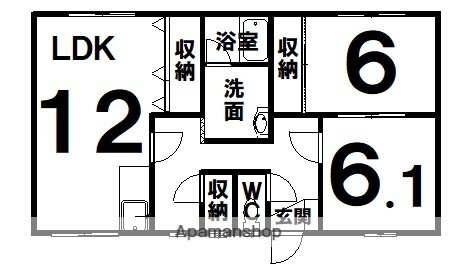 北海道釧路市鳥取北９ 釧路駅 2LDK アパート 賃貸物件詳細